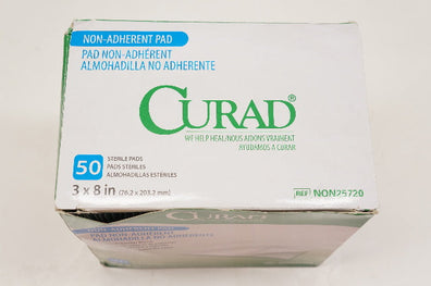 Medline NON25720 Curad Non-Adherent Pad 3 x 8 inch - Box of 50